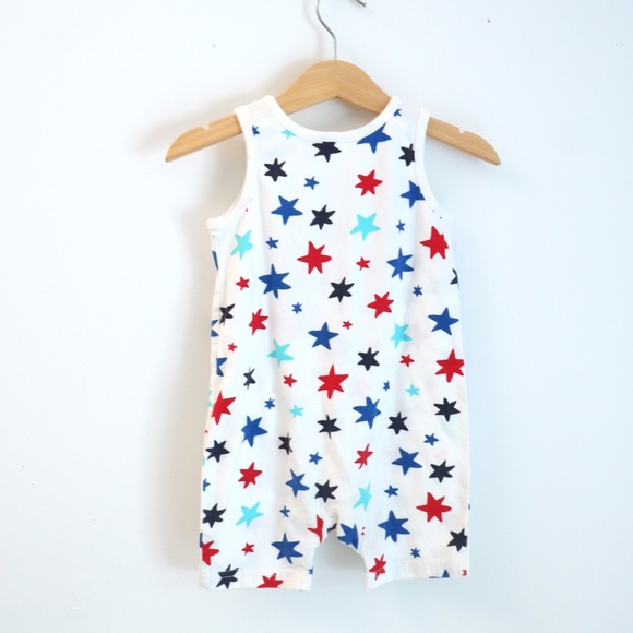 Hanna Andersson Baby Button Shoulder Tank Romper / 6-12M - Picture 5 of 5